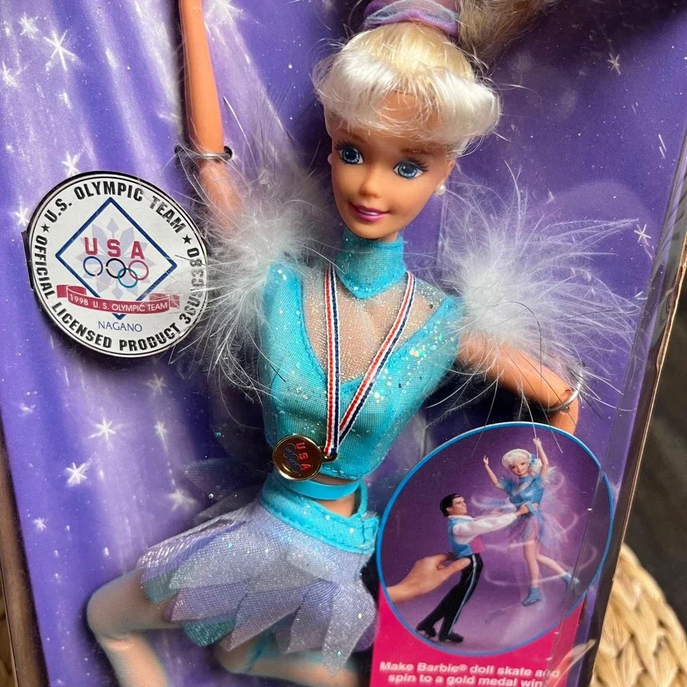 Vintage 1997 Olympic Skater Barbie Doll Nagano 1998 USA Team Mattel 18501